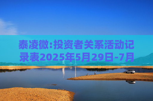 泰凌微:投资者关系活动记录表2025年5月29日-7月1日  第1张