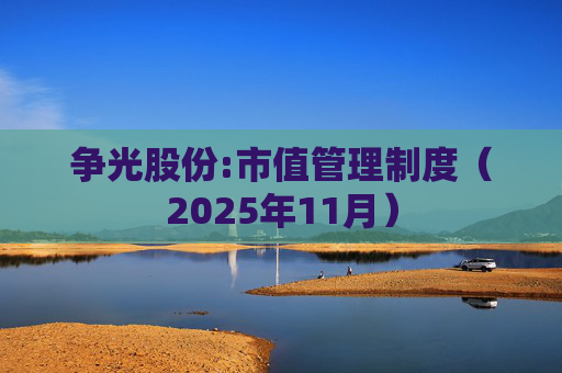 争光股份:市值管理制度（2025年11月）