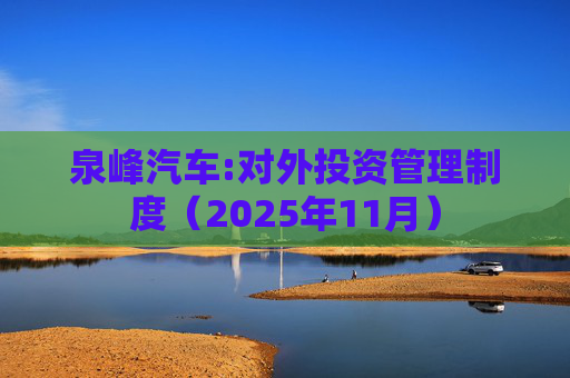 泉峰汽车:对外投资管理制度（2025年11月）