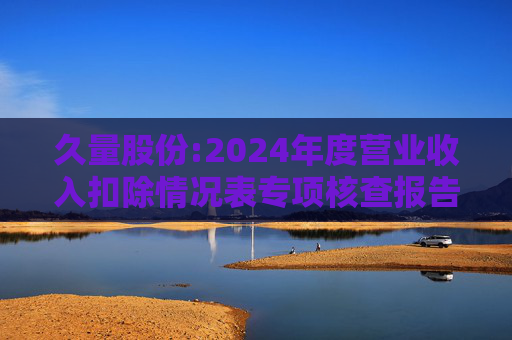 久量股份:2024年度营业收入扣除情况表专项核查报告