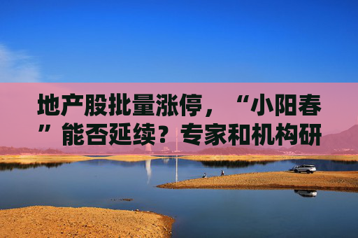 地产股批量涨停，“小阳春”能否延续？专家和机构研判来了