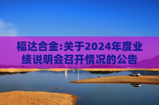 福达合金:关于2024年度业绩说明会召开情况的公告