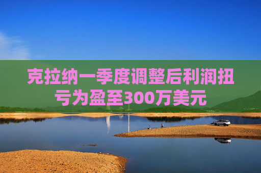 克拉纳一季度调整后利润扭亏为盈至300万美元