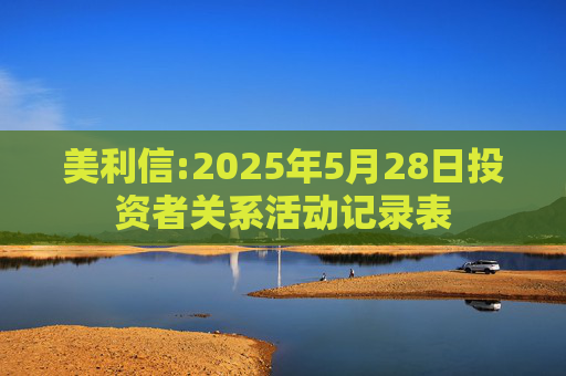 美利信:2025年5月28日投资者关系活动记录表  第1张