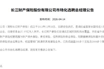 长江财险市场化选聘总经理